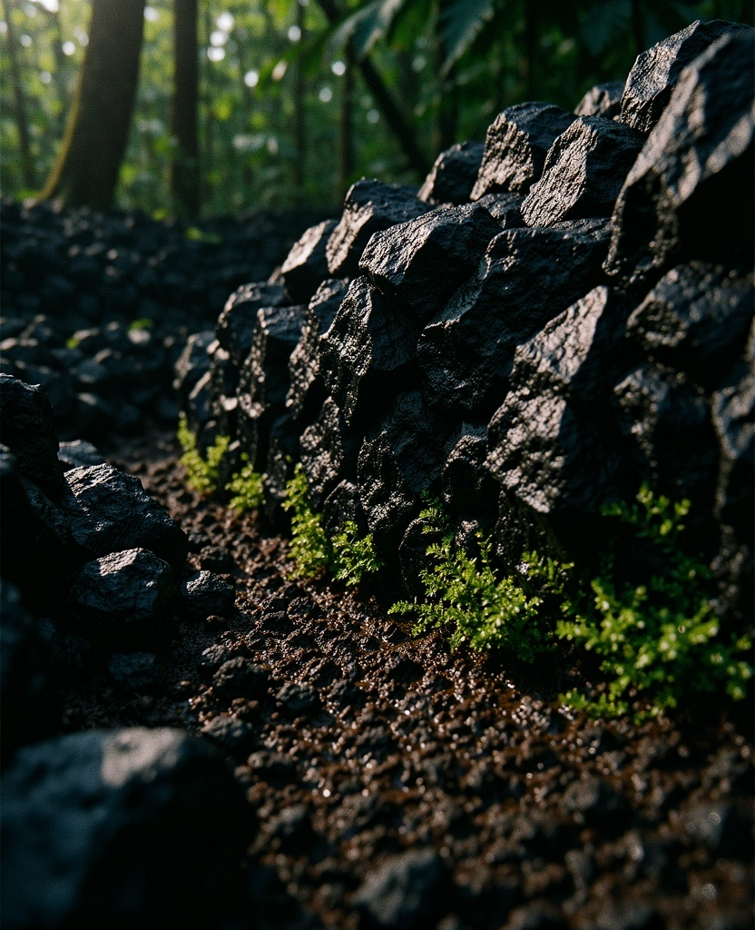Textured volcanic rock